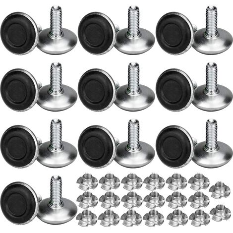 20er-pack Verstellbare Nivellierfüße Für Möbel, T-nut-nivellierfüße Mit M8x20x30mm Gewinde, Schrauben Zum Nivellieren Von Möbelfüßen, Stühlen, Tischen