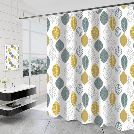 Dicker, Wasserdichter Duschvorhang Aus Polyester, Maschinenwaschbar, Aus Polyestergewebe, Für Badezimmer – Blau, 150 X 200 Cm