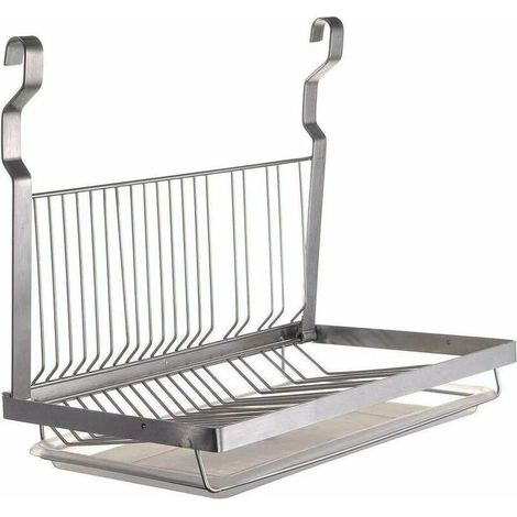 Wandmontierter, Klappbarer Geschirrabtropfkorb Aus Edelstahl 304 – Herausnehmbare Abtropfschale – Platzsparendes Design