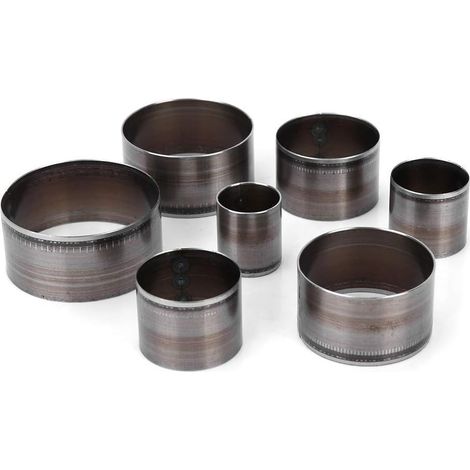 7-teiliges Stanzformenset Für Leder, Größen 20–50 Mm, Stahllegierung Für Präzise Schnitte, Inklusive Aufbewahrungsbox