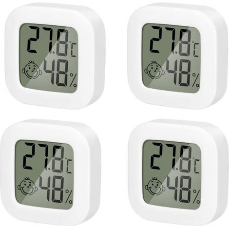 4er-pack Hochpräzise Elektronische Innenthermometer Und Luftfeuchtigkeitsthermometer Für Babyzimmer, Wandmontiertes Messgerät Zur Messung Von Trockenheit Und Feuchtigkeit