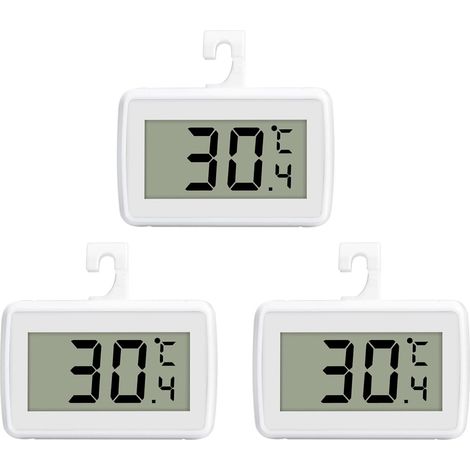 Thermometer, Digitales Kühlschrank-/gefrierschrankthermometer Mit Lcd-anzeige, Aufstellungsmöglichkeiten: Hängend, Stehend – 3 Stück
