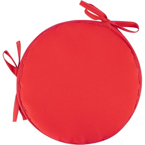 Rundes Rotes Gartenstuhlkissen, 30 Cm Durchmesser – Für Außenbereich, Hocker, Terrasse, Esszimmer – Großes Kissen