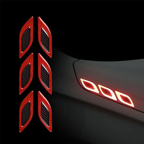 Autoaufkleber Zur Dekoration - Reflektierende Sicherheitswarnaufkleber - Individuelle Aufkleber Für Alle Modelle (rot)