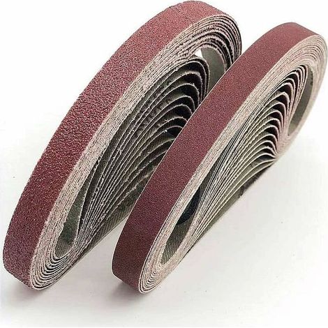 Schleifband 13 X 457 Mm. 5 Verschiedene Körnungen (6x (40/80/120/180/320)). Schleifbandset Für Black & Decker Powerfield Bandschleifer (30-teilig).