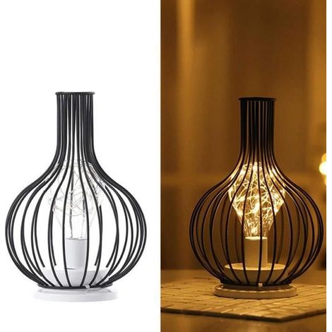 Retro-tischlampe, Dekorative Kabellose Nachttischlampe Mit Edison-glühbirne, Für Balkon, Schlafzimmer, Hochzeiten, Partys, Innenbereich - Karaffe