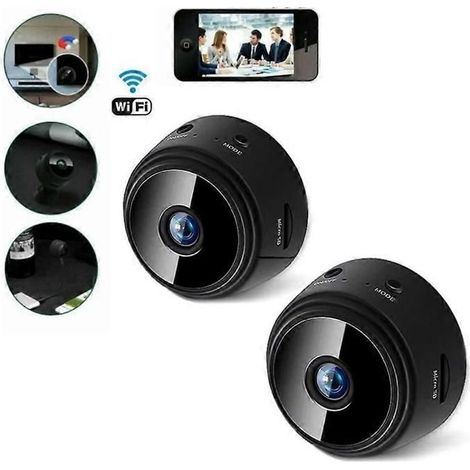 2er-pack Hd 1080p Wlan-überwachungskameras – Nachtsicht – Audioaufzeichnung – 150° Betrachtungswinkel – 5 M Reichweite