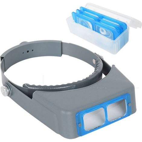 Stirnbandlupe, Professionelle Doppellinsenlupe Für Schmuck, Binokulare Optische Glaslupe Mit 1,5-facher, 2-facher, 2,5-facher Und 3,5-facher Objektivvergrößerung Für Reparaturen Und Bastelarbeiten.