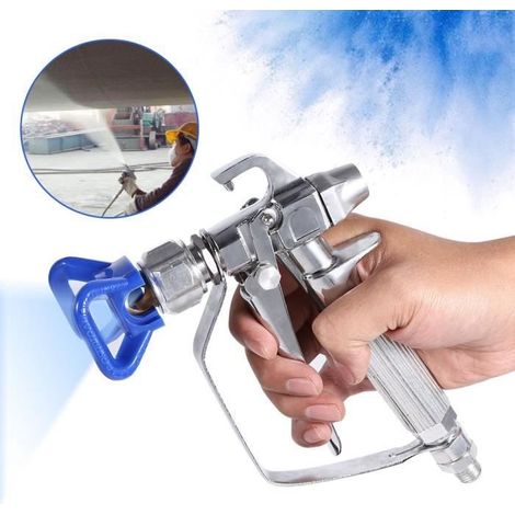 Hochdruck-farbspritzpistole Aus Edelstahl (3600 Psi) – Blau Und Silbergrau