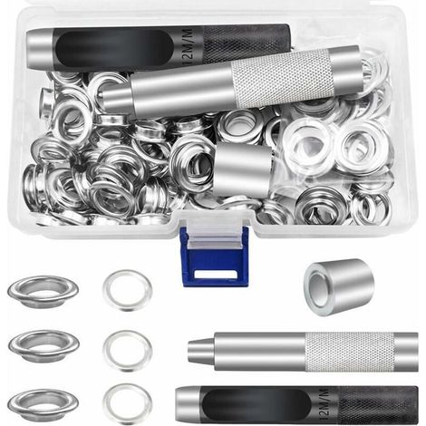 12-mm-metallösen-werkzeugset, 100-teiliges Ösenset Für Segeltuch, Planen Und Zeltreparaturen