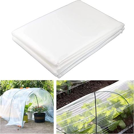 1 Stück Weiße Polyethylen-gewächshausabdeckung (2x3m), Extra Dicke, Transparente Kunststoffplane Zum Schutz Von Gartenpflanzen In Gewächshäusern