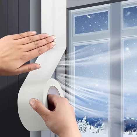 Weißes Dichtungsband Für Fenster Und Türen, 4,8 Cm X 4,5 M, 1 Rolle. Hochklebendes Dichtungsband Für Spalten.