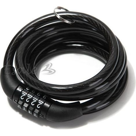 Spiral-kombinationsschlosskabel Für Fahrrad, Mountainbike, Motorrad – Grau