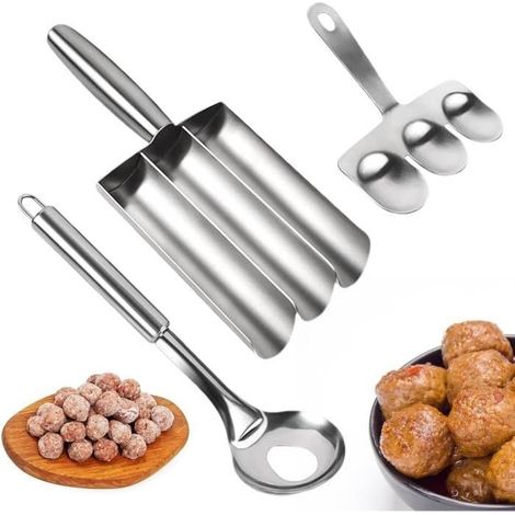 Fleischbällchenmaschine, Dreifacher Fleischbällchenlöffel, Fleischbällchen, Fleischbällchenmaschine Mit Schneideschaufel