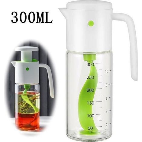 (grüner) Salatdressing-shaker – Marke Unbekannt – Modell Unbekannt – Borosilikatglas – 300 Ml – Farbe: Grün