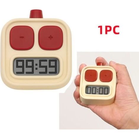 (cremegelb) Küchentimer – Noname – Digitaler Timer – Cremegelb – Abs – 5,5 X 6 X 2,15 Cm