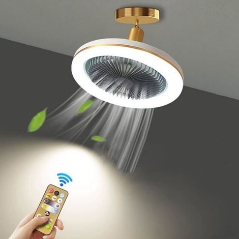 Leiser 30-w-deckenventilator Mit Dimmbarer Led-beleuchtung – Fernbedienung – Für Kleine Räume Und Geschützte Außenbereiche