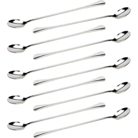 Teelöffel – Edelstahl – 10er-set – Langer Griff – Langlebig – Spülmaschinenfest