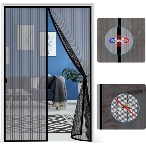 Magnetisches Moskitonetz Für Terrassentüren – Automatisch Schließender Moskitovorhang – 100 X 200 Cm