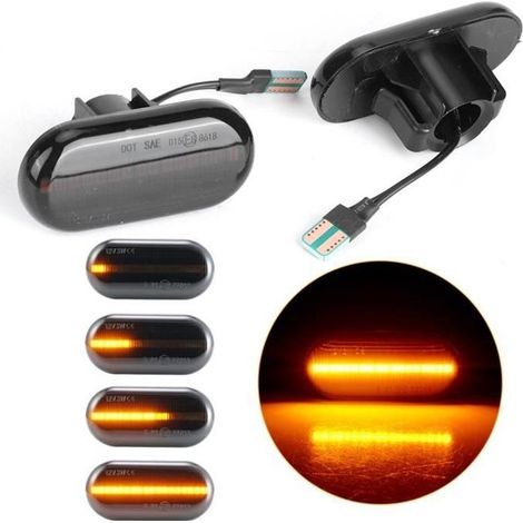 Der Dynamische Led-blinker Leuchtet Seitlich Nacheinander Auf. Passend Für Renault Clio.