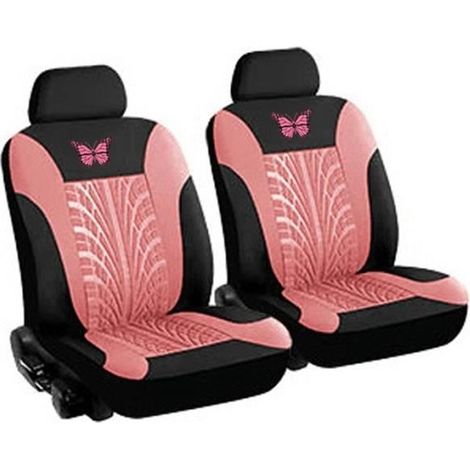 (pink) Autositzbezug – Mioloe – 4-teilig – 3d-druck – Schmetterling – Universal – Pink