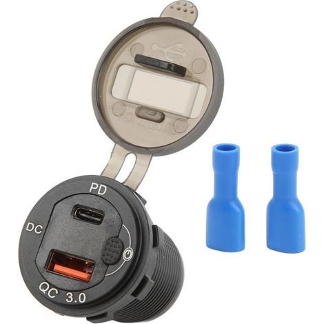 Hililand Schnellladeadapter Fürs Auto, Qcpd Usb-autoladegerät, 12–24 V Schnellladung, Spannungsanzeige