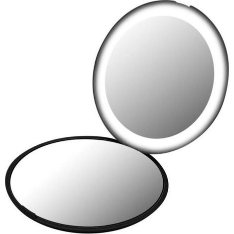 Aynefy 10x Spiegel, Tragbarer, Faltbarer Schminkspiegel, Kosmetik-werkzeug, 10-facher Mini-led-vergrößerung
