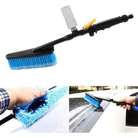 Autowaschbürste, Außenbürste Mit Automatischem Einziehgriff, Langem Griff, Wasserdurchflussschalter, Schaumflasche