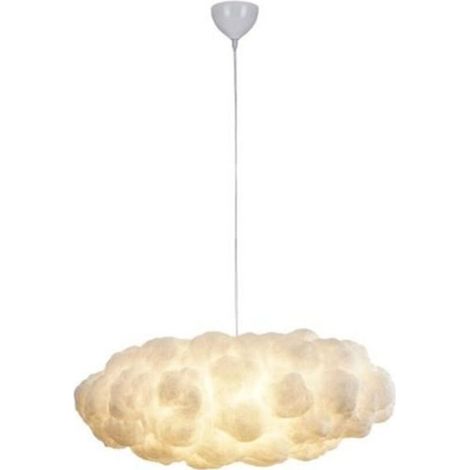 Schwebender Wolken-kronleuchter Aus Kunststoff Und Metall – Warmes Licht – Höhenverstellbar Bis 1 M – Für Räume Von 5 Bis 10 M²