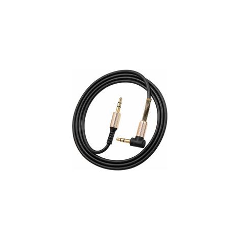 3,5-mm-audiokabel, Stecker Auf Stecker, 90°-winkelstecker, Stereo-verlängerungskabel Für Auto Und Mobiltelefon, Schwarz, 1 M