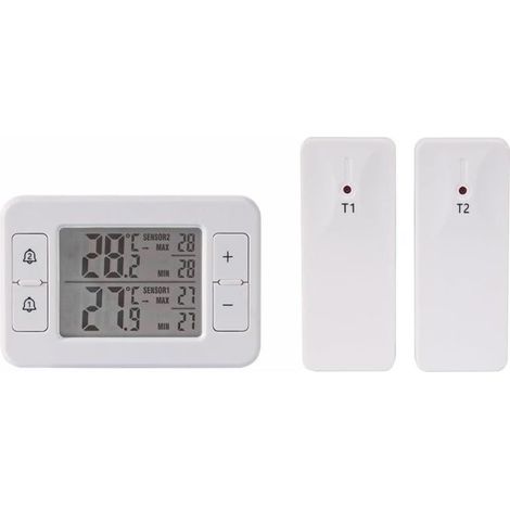 Kabelloses Innen- Und Außenthermometer, Digitales Hygrometer Mit Hintergrundbeleuchteter Luftqualitätsanzeige