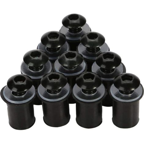Windschutzscheibenschrauben, 10er-pack Universelle Cnc-motorrad-windschutzscheibenschrauben Für Honda – Schwarz