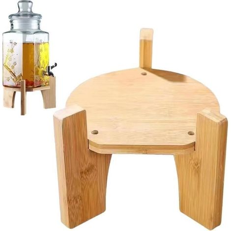 Getränkespenderständer – Holz – Braun – Langlebig – Stabil – Praktisch