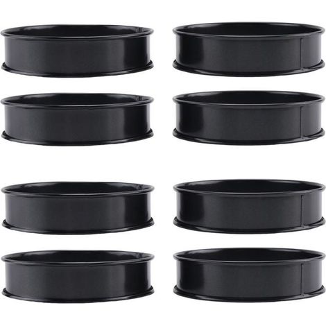 8er-pack Antihaftbeschichtete 10,2 Cm English-muffin-ringe – Doppelt Gerollte Tarteringe Aus Edelstahl Zum Backen