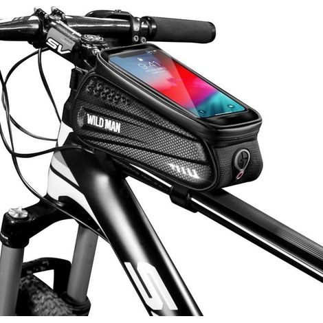 (schwarze) Tpu-touchscreen-fahrradlenkertasche – Wasserdicht – Schwarz – 6,5 Zoll