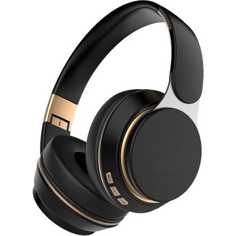 Kabelloser Kopfhörer – Faltbarer Stereo-hifi-kopfhörer Mit Mikrofon, Bluetooth 5.0, Mp3-radio, Tf-kartenunterstützung, Schwarz