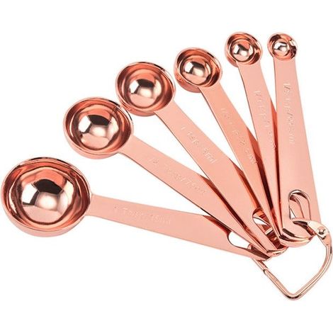 Messlöffel-set, 6-teilig, Edelstahl, Küchenmesslöffel