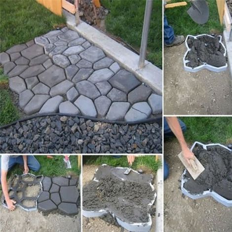 Fliesen, Wiederverwendbare Betonwegmaschine, Form, Trittsteinplatten Für Rasen, Terrasse, Garten, Hof, Ziegel