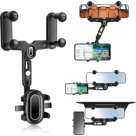 Handyhalterung Für Den Rückspiegel, Verstellbare Navigationshalterung, Universelle, Um 360° Drehbare Und Einziehbare Handyhalterung Fürs Auto