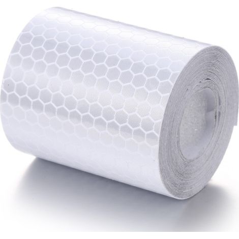 Weißes, 5 Cm Breites 3m-klebeband Zum Aufkleben Und Zuschneiden – Wetterfestes, Reflektierendes Klebeband – Selbstklebendes Warnband – Sicherheitsmarkierung