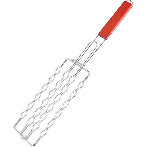Hotdog-zange, Silberfarben, 47,5 X 9 Cm, 1 Stück. Antihaftbeschichtete Grillplatte Für Schinken Und Würstchen. Praktisches Kochutensil Für Grill Und Camping.