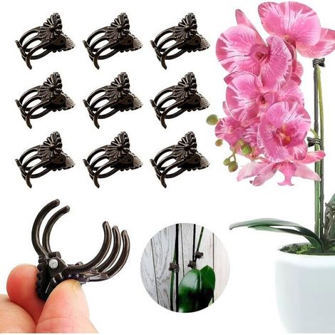 Packung Mit 100 Orchideenclips Zur Pflanzenstütze, Kletterpflanzenclips, Gartenclips Für Kletterpflanzen