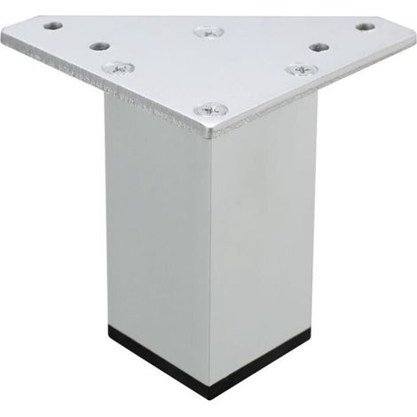 4er-set (10 Cm) Weiße Möbelfüße – Inklusive Schrauben, Farbe Weiß – Diy-aluminiumfüße Für Tische, Badezimmermöbel, Schränke Und Regale