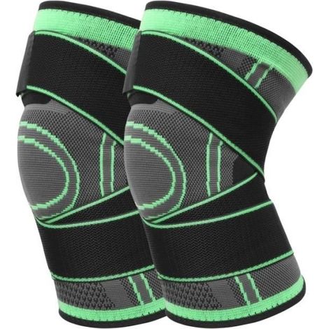 Grüne Kniebandage Mit Kompression, Größe Xl, Für Kniegelenke Bei Arthrose, Stützbandage