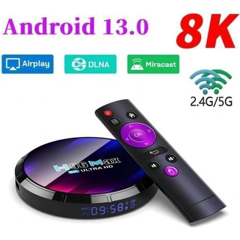 Android 13.0 Smart-tv-box H96 Max – 8k Hdr10+ Decoder – 2 Gb Ram – 16 Gb Rom – Dualband-wlan 6 – Bluetooth 5.0 – Hdmi 2.1