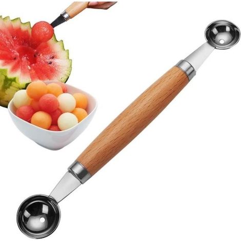 Obstlöffel Aus Edelstahl, Eiskugelportionierer, Doppelseitiges Küchenutensil, Sorbet-gadgets