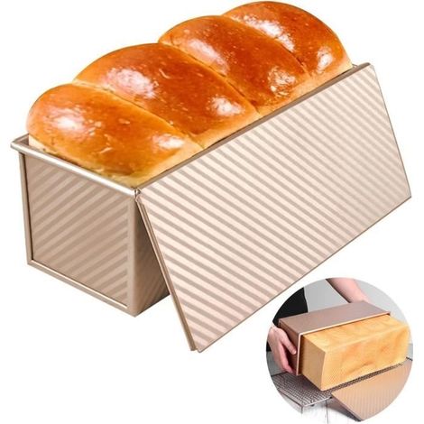 (oder) Brotform Mit Deckel, Rechteckige Toastform, Antihaftbeschichtete Brotdose Für Sandwiches, Desserts, Lasagne, Toast, Kuchen -