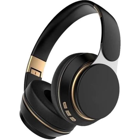 Faltbarer Hifi-stereo-kopfhörer, Kabellos, Bluetooth 5.0, Mit Mikrofon, Mp3-radio, Tf-kartenunterstützung, Schwarz