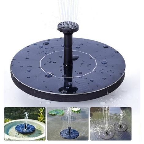 (schwarz) Solarbetriebener Hängebrunnen – Gartenbrunnen Mit 2,0-w-akku