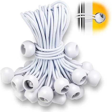 Kakoo Planenspanner – 50er-pack – 20 Cm Dehnungsbänder – Weiß